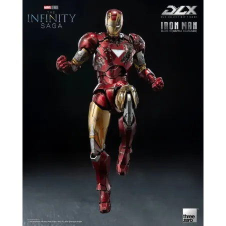 Marvel Studios The Infinity Saga DLX Iron Man Mark 6 Battle Damaged Ver Threezero