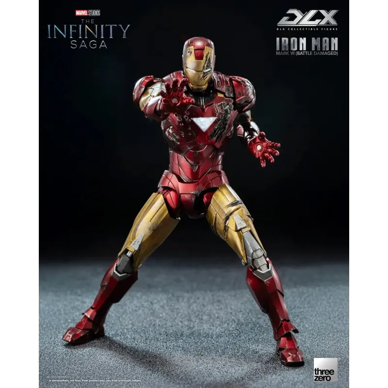 Marvel Studios The Infinity Saga DLX Iron Man Mark 6 Battle Damaged Ver Threezero
