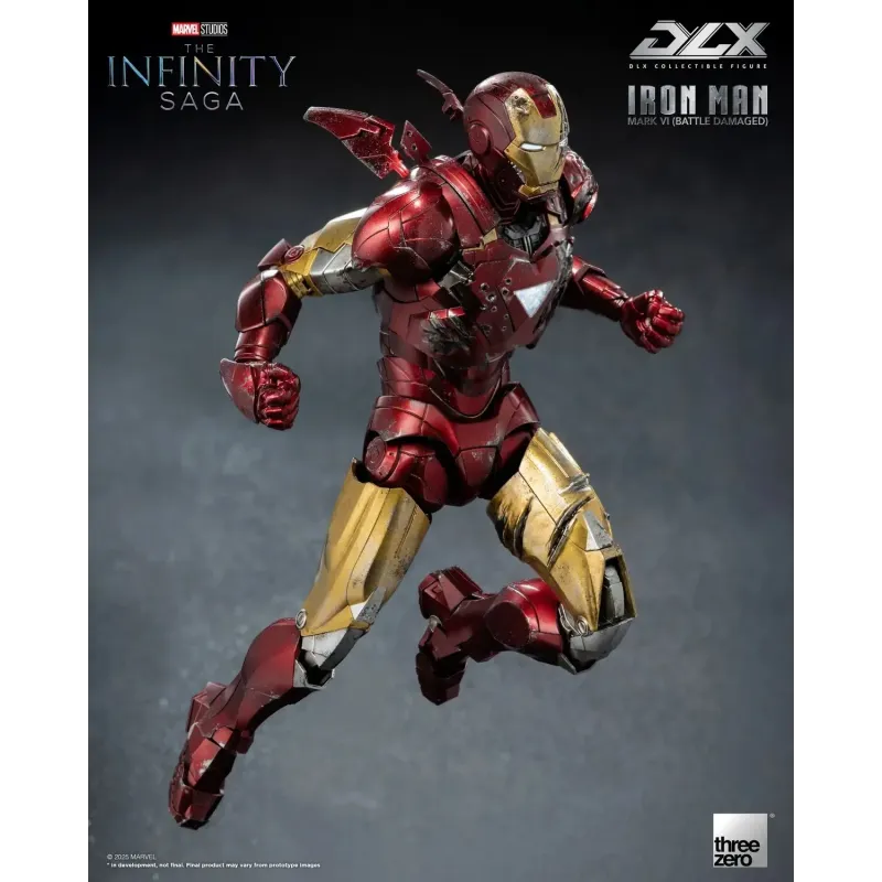 Marvel Studios The Infinity Saga DLX Iron Man Mark 6 Battle Damaged Ver Threezero