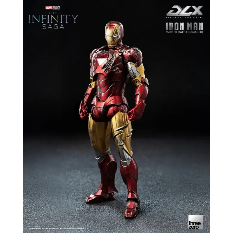 Marvel Studios The Infinity Saga DLX Iron Man Mark 6 Battle Damaged Ver Threezero