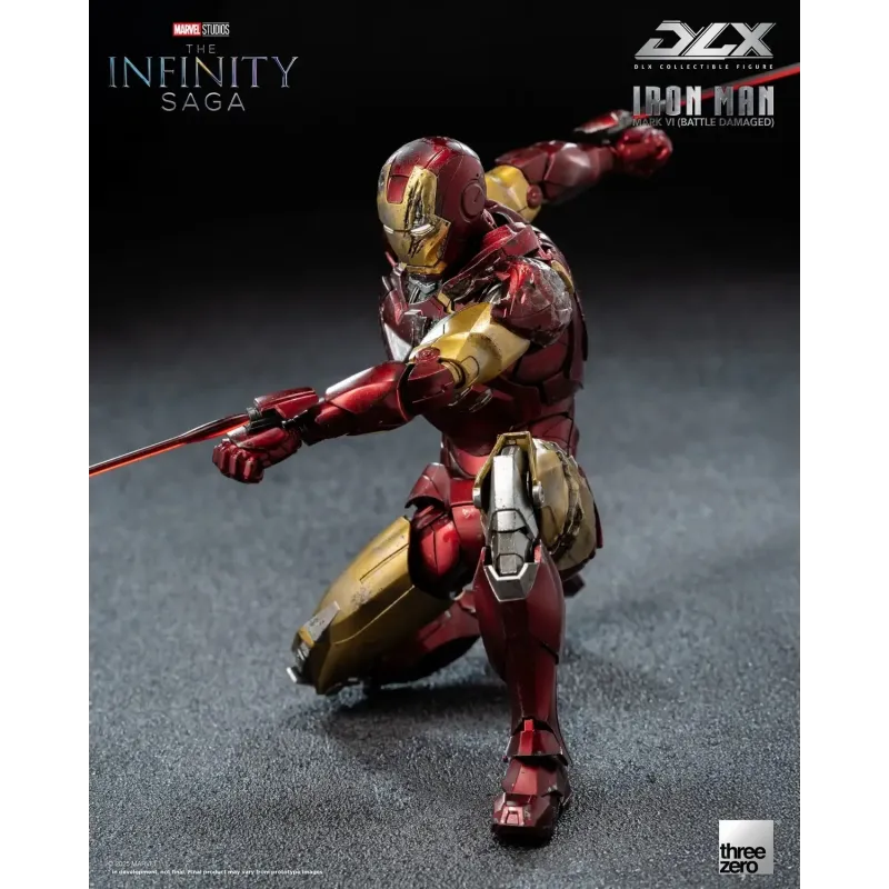 Marvel Studios The Infinity Saga DLX Iron Man Mark 6 Battle Damaged Ver Threezero