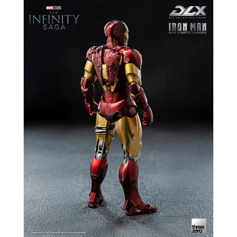 Marvel Studios The Infinity Saga DLX Iron Man Mark 6 Battle Damaged Ver Threezero