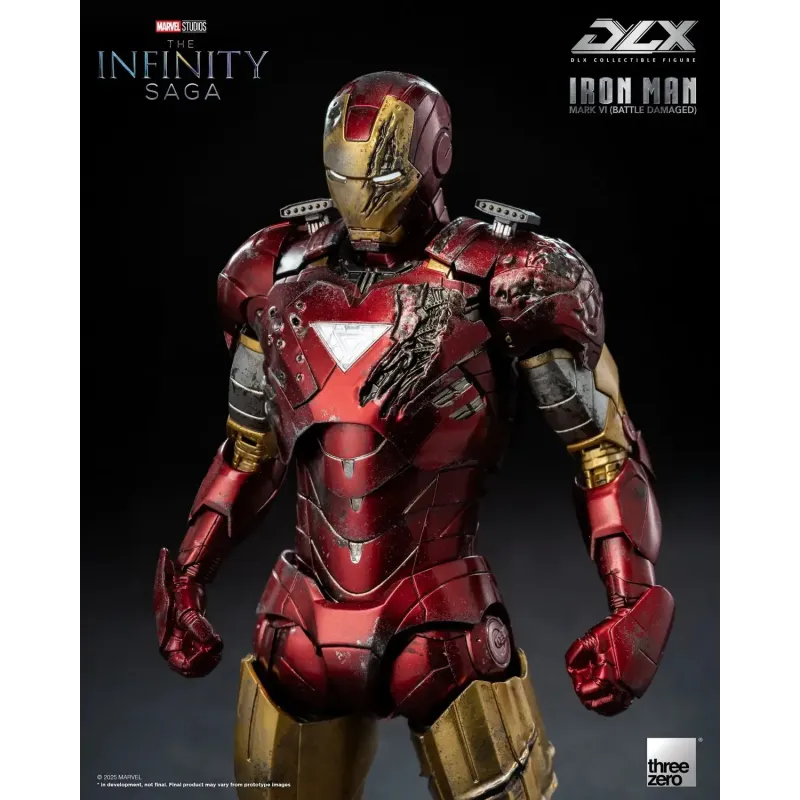 Marvel Studios The Infinity Saga DLX Iron Man Mark 6 Battle Damaged Ver Threezero