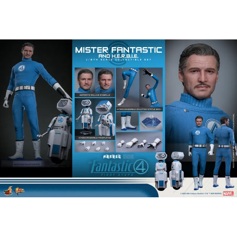 Marvel The Fantastic 4 Mister Fantastic and H.E.R.B.I.E. Hot Toys