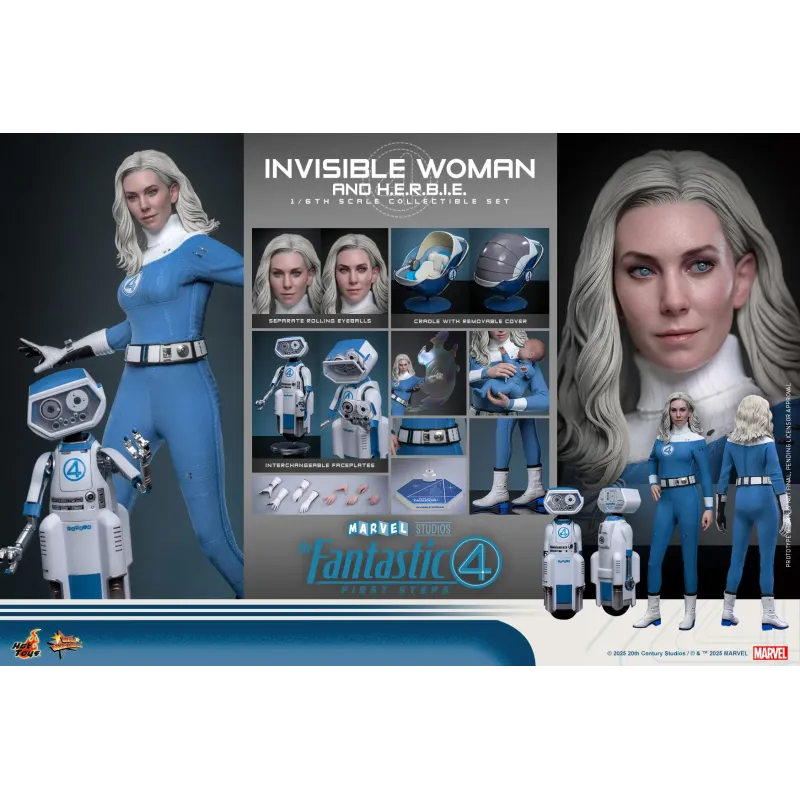 Marvel The Fantastic 4 Invisible Woman and H.E.R.B.I.E. Hot Toys