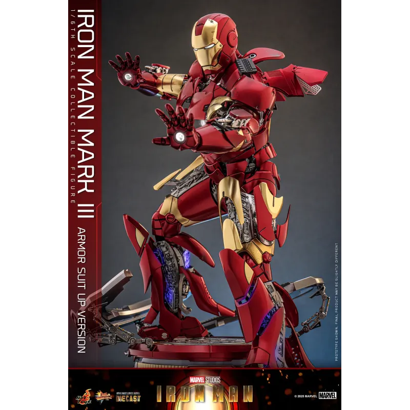 Marvel Iron Man Mark III Armor Suit Up Ver. Hot Toys