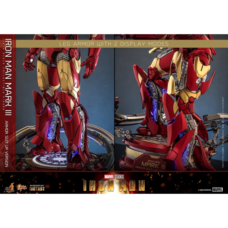 Marvel Iron Man Mark III Armor Suit Up Ver. Hot Toys