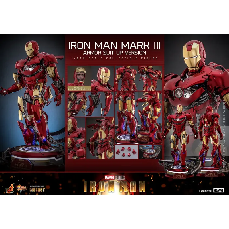 Marvel Iron Man Mark III Armor Suit Up Ver. Hot Toys