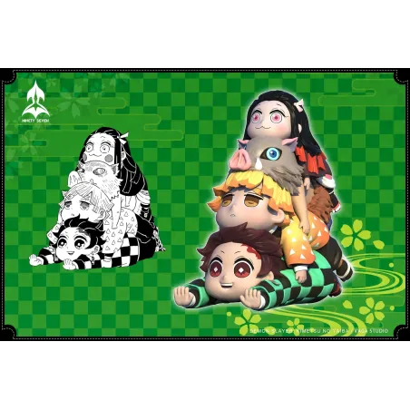 Kimetsu no Yaiba Tanjiro x Zenitsu x Inosuke x Nezuko Ninety Seven Studio