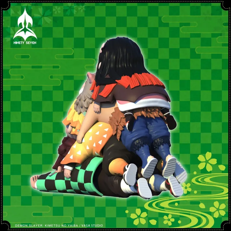 Kimetsu no Yaiba Tanjiro x Zenitsu x Inosuke x Nezuko Ninety Seven Studio
