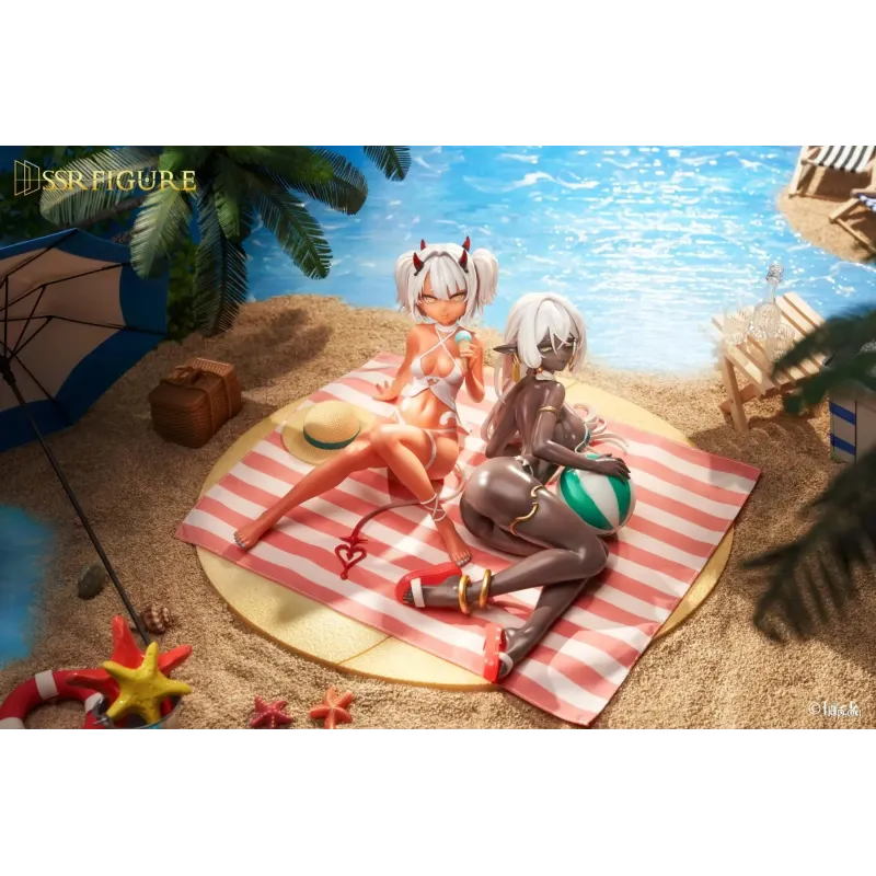 Original Character Caffeine-chan & Dark Elf Dancer Summer Ver. SSR FIGURE