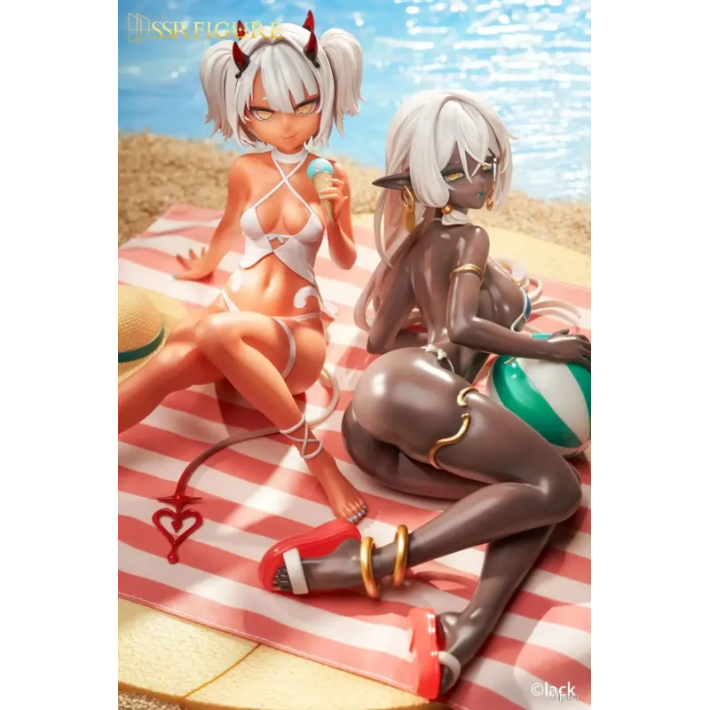 Original Character Caffeine-chan & Dark Elf Dancer Summer Ver. SSR FIGURE