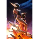 Chainsaw Man Bomb Demon Bom & Reze & Kiss Busts QuietArt Studio & Hera Studio