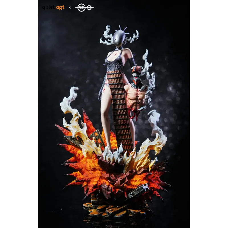 Chainsaw Man Bomb Demon Bom & Reze & Kiss Busts QuietArt Studio & Hera Studio