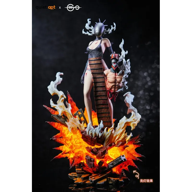 Chainsaw Man Bomb Demon Bom & Reze & Kiss Busts QuietArt Studio & Hera Studio