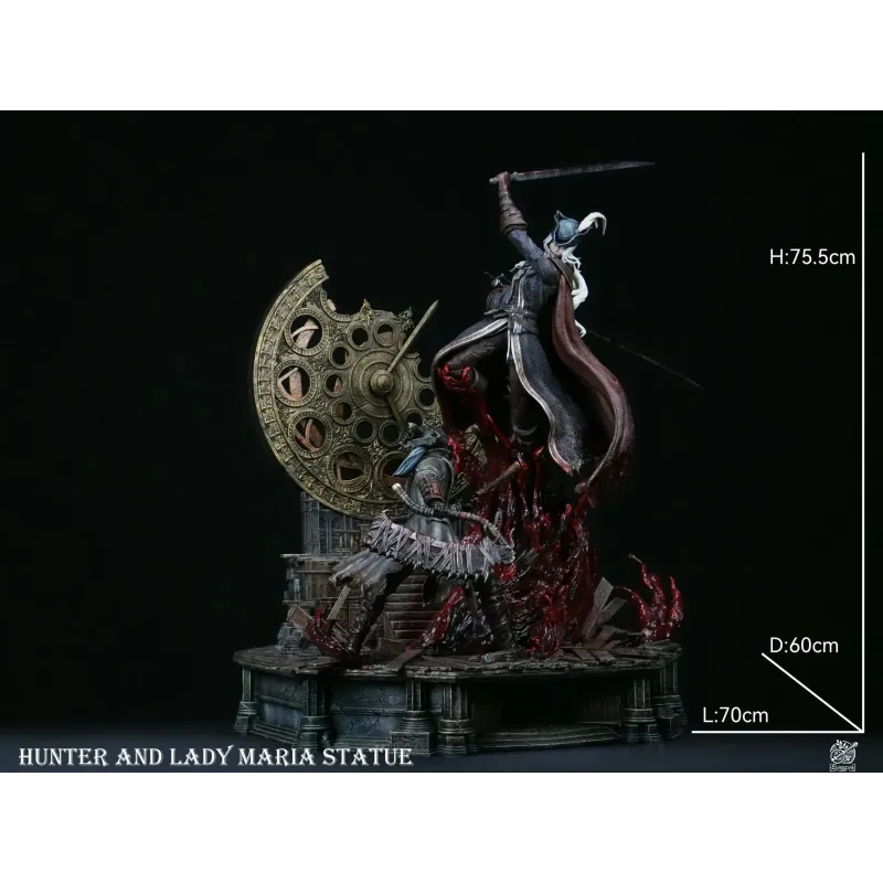 Bloodborne Fight in the Astral Clock Tower Lady Maria vs. Hunter Bard Studio