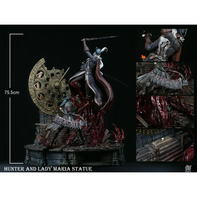 Bloodborne Fight in the Astral Clock Tower Lady Maria vs. Hunter Bard Studio
