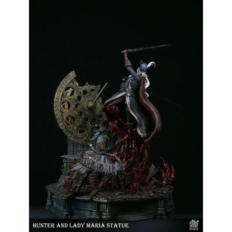 Bloodborne Fight in the Astral Clock Tower Lady Maria vs. Hunter Bard Studio