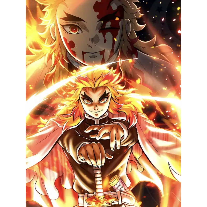 Kimetsu no Yaiba Rengoku Decorative Painting XingKong Studio