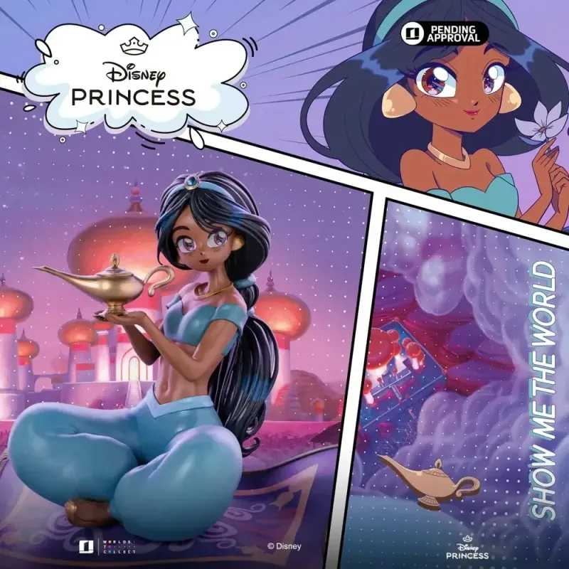 Disney Anime Princess Ariel & Jasmine Iron Studios