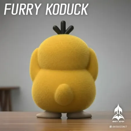 Pokémon Platinum Silicone Flocked Psyduck NINETY SEVEN Studio