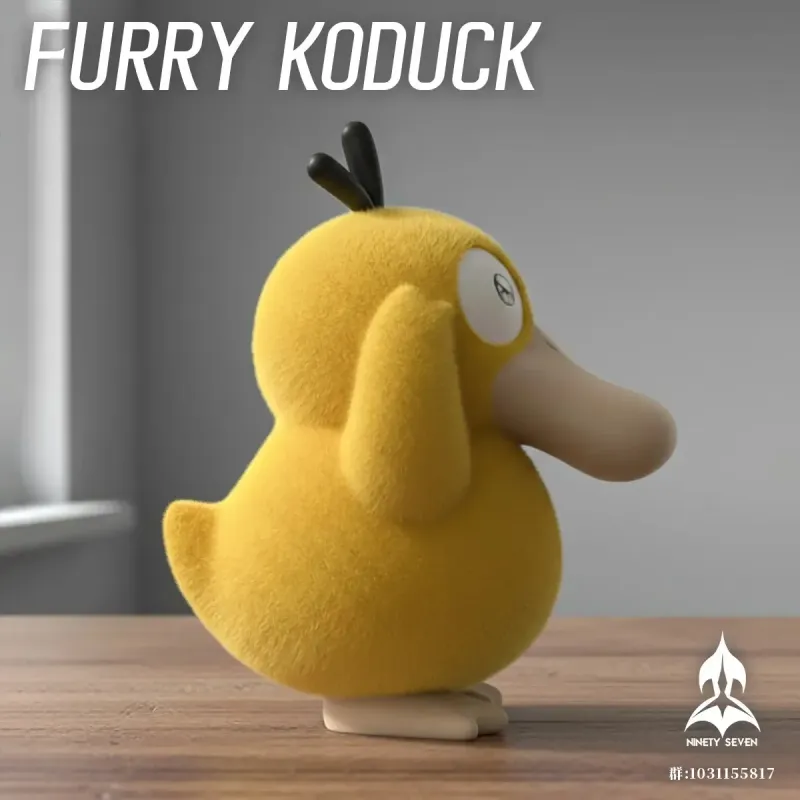 Pokémon Platinum Silicone Flocked Psyduck NINETY SEVEN Studio