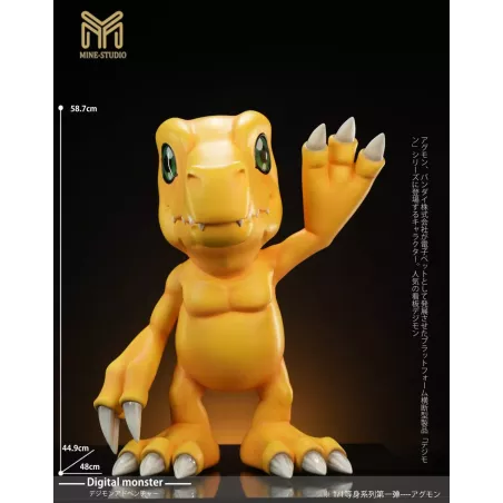 Digimon Agumon & Tailmon & Plotmon Mine Studio