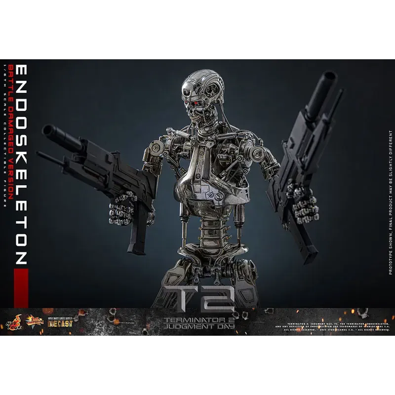 The Terminator T800 Endoskeleton HOTTOYS 1/6 Diecast - Battle Damage