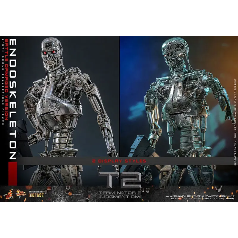 The Terminator T800 Endoskeleton HOTTOYS 1/6 Diecast - Battle Damage