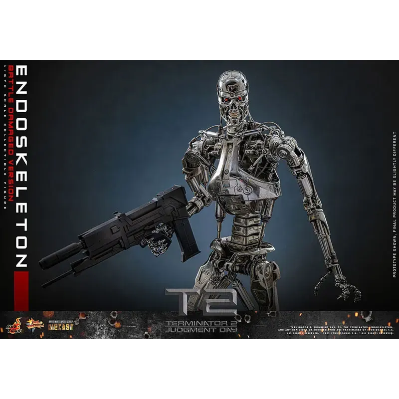 The Terminator T800 Endoskeleton HOTTOYS 1/6 Diecast - Battle Damage