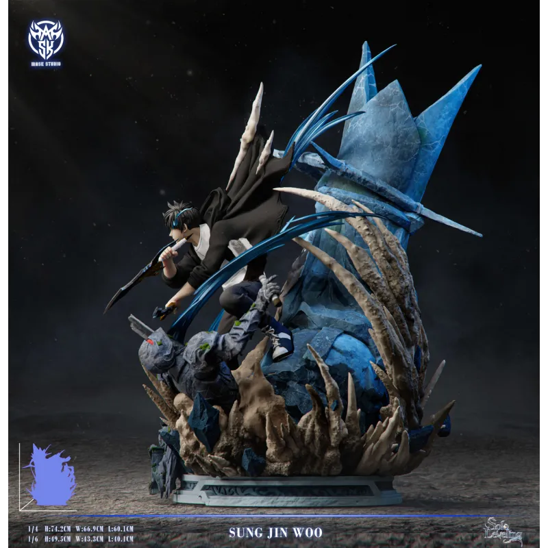 Mask Studio Sung Jin-woo vs Divine Statue Boss with LED