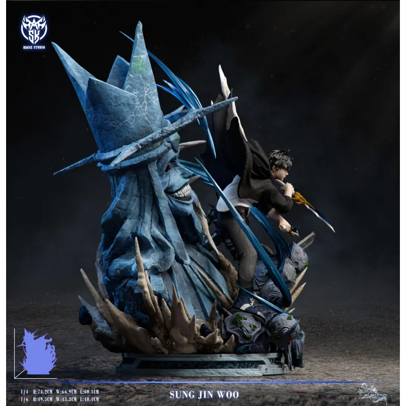 Mask Studio Sung Jin-woo vs Divine Statue Boss with LED