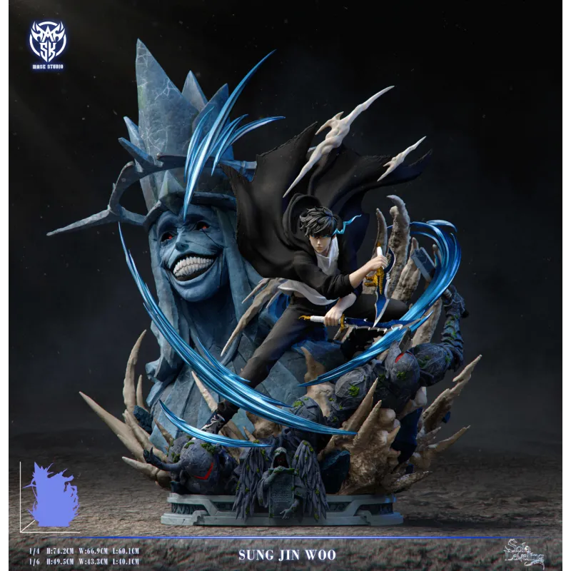 Mask Studio Sung Jin-woo vs Divine Statue Boss with LED