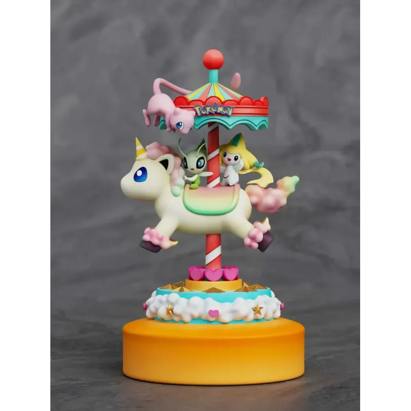 Pokemon Park Carousel Mew x Celebi x Jirachi Sun Studio