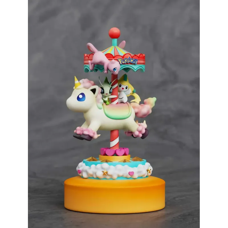 Pokemon Park Carousel Mew x Celebi x Jirachi Sun Studio