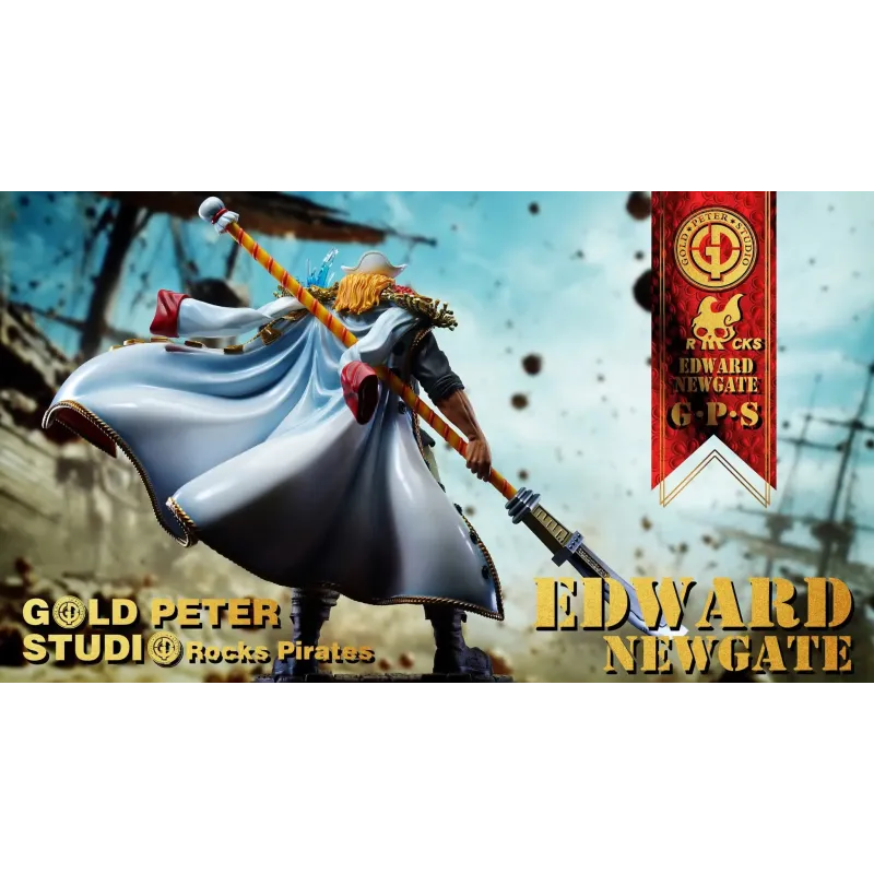 One Piece Young Edward Newgate WhiteBeard Deluxe Ver. Gold Peter Studio