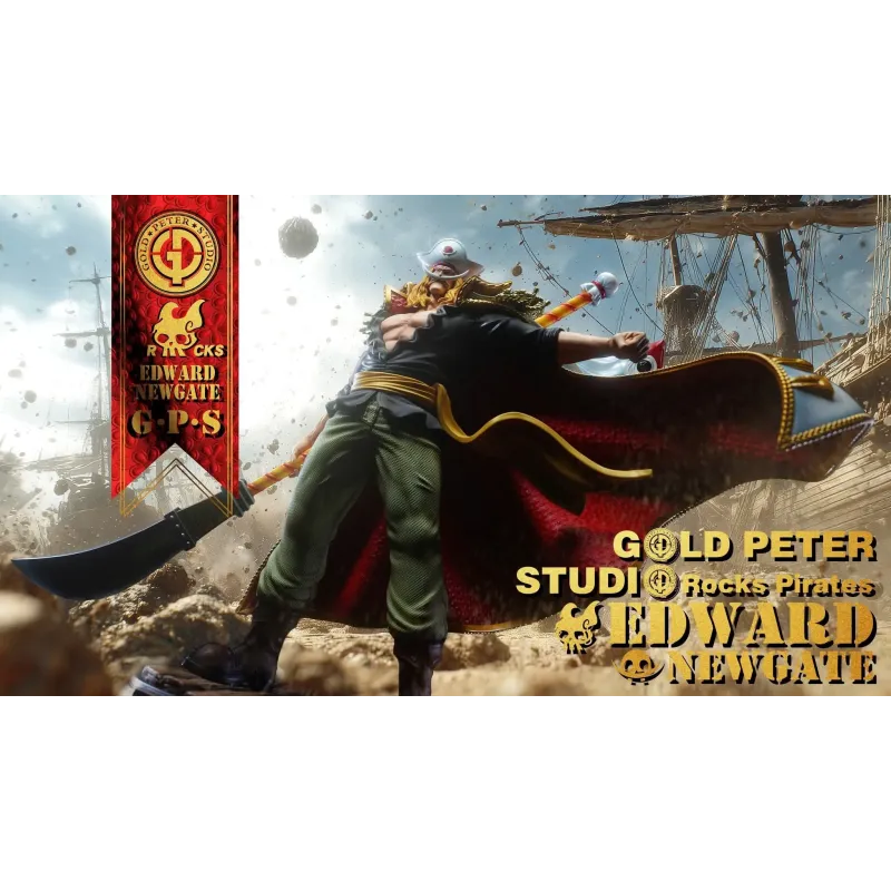 One Piece Young Edward Newgate WhiteBeard Deluxe Ver. Gold Peter Studio
