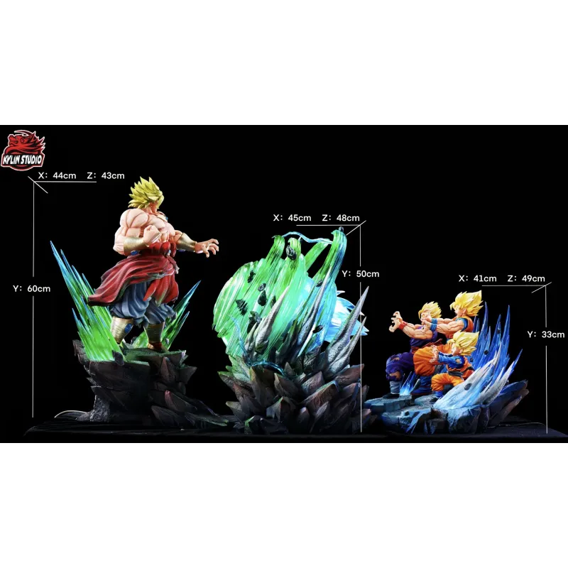 Dragon Ball Z Goku Gohan Goten vs Broly Kylin Studio