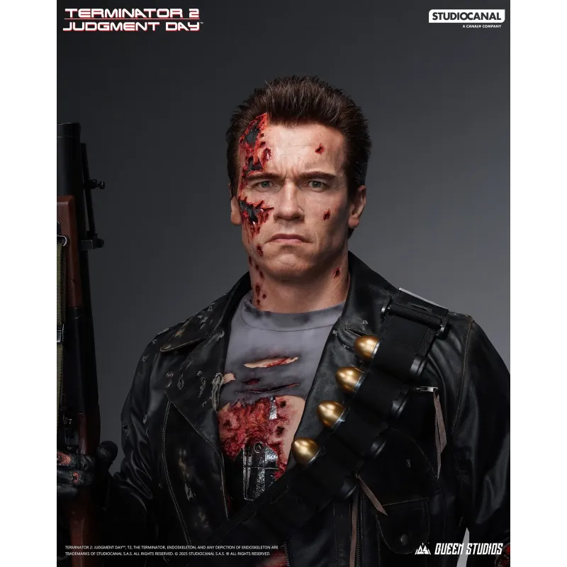 Terminator 2 T-800 Battle Damaged (Mechanical) Life Size Bust Queen Studios