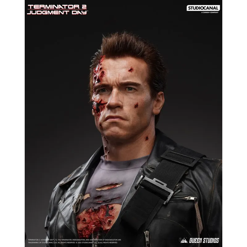 Terminator 2 T-800 Battle Damaged (Mechanical) Life Size Bust Queen Studios