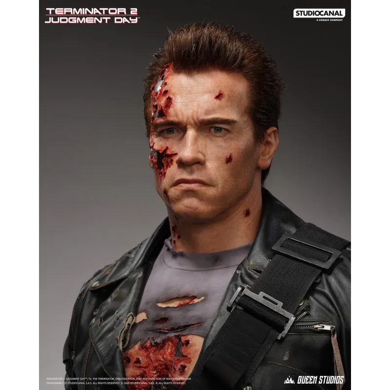 Terminator 2 T-800 Battle Damaged (Mechanical) Life Size Bust Queen Studios