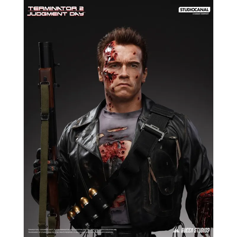 Terminator 2 T-800 Battle Damaged (Mechanical) Life Size Bust Queen Studios