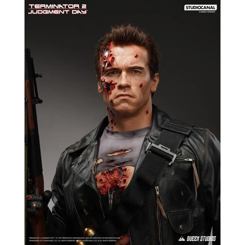 Terminator 2 T-800 Battle Damaged (Mechanical) Life Size Bust Queen Studios