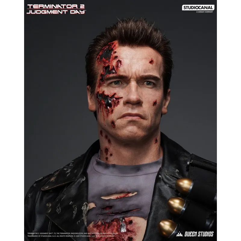 Terminator 2 T-800 Battle Damaged (Mechanical) Life Size Bust Queen Studios