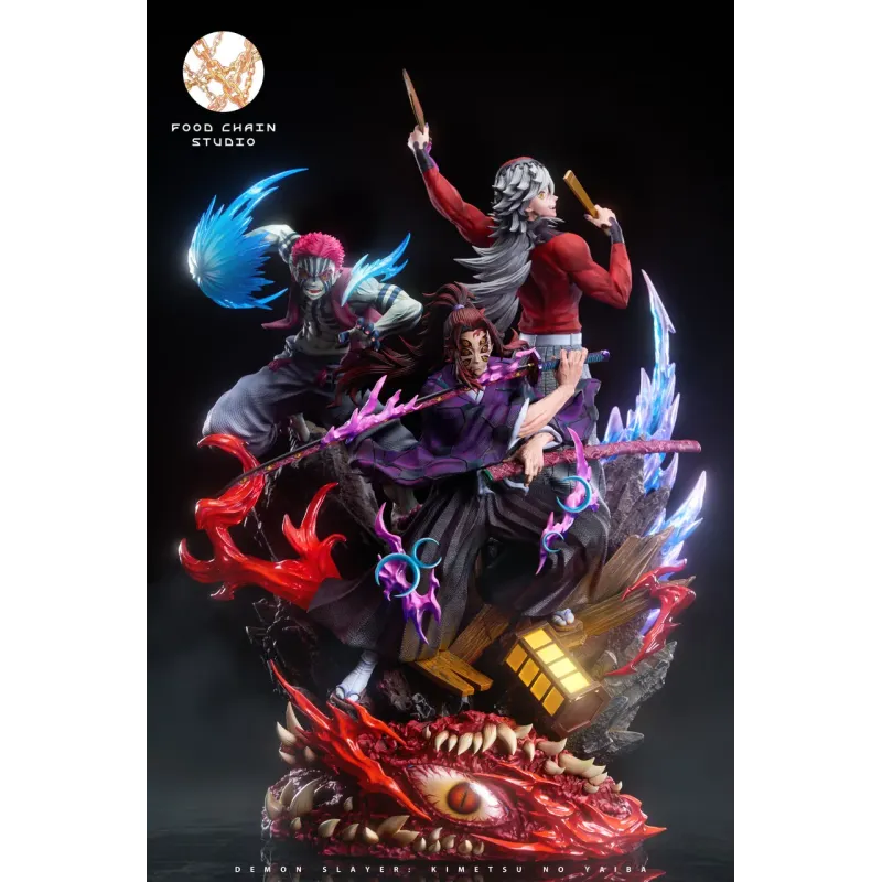 Kimetsu no Yaiba Upper Moon Assembles in Infinity Castle Kokushibo X Akaza X Doma Food Chain Studio