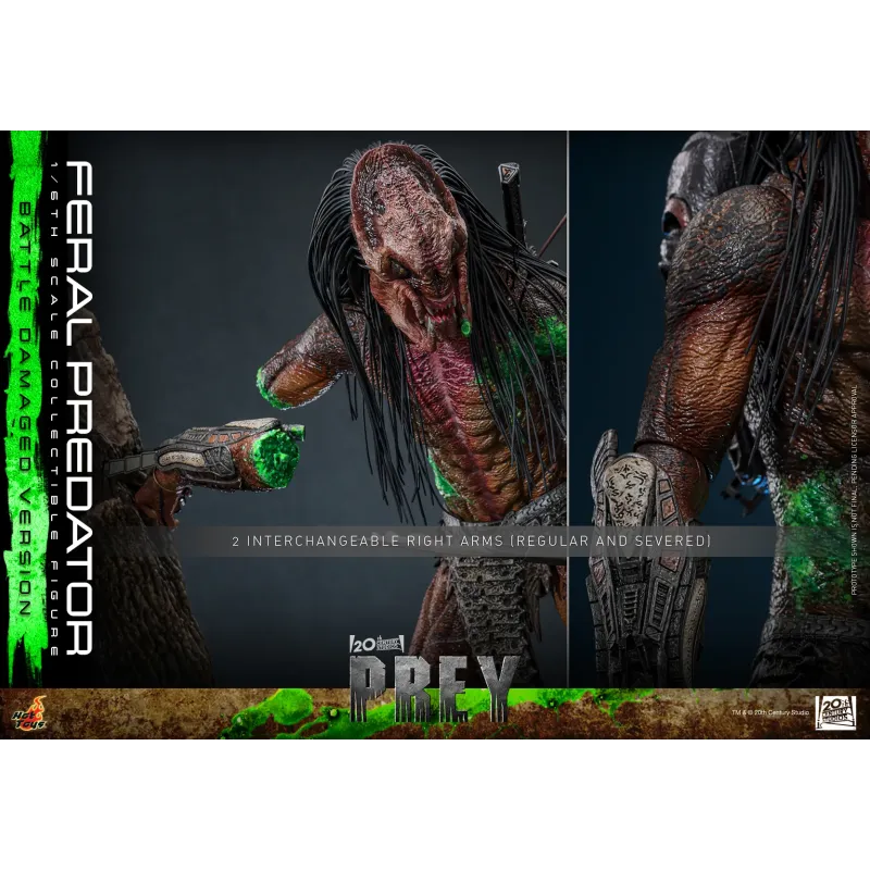 Predator Prey Feral Predator (Battle Damaged Version) Hot Toys