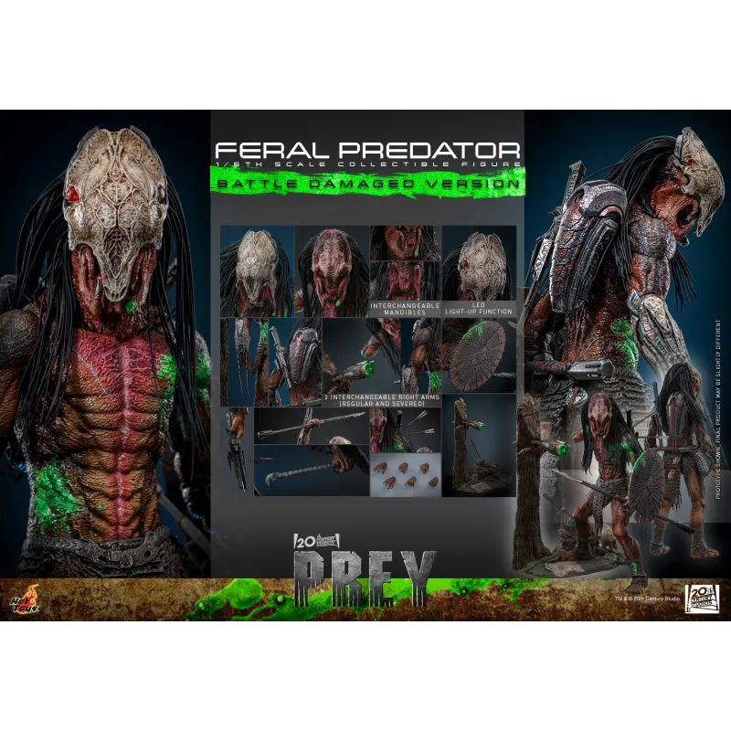 Predator Prey Feral Predator (Battle Damaged Version) Hot Toys
