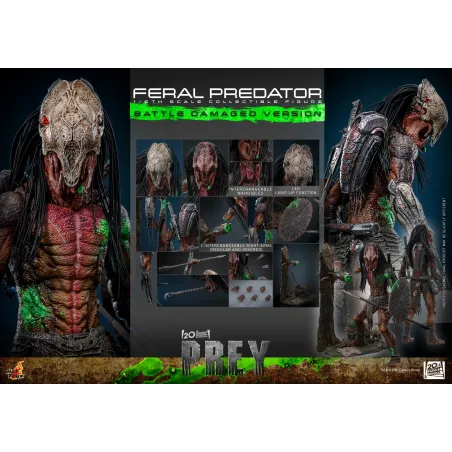 Predator Prey Feral Predator (Battle Damaged Version) Hot Toys