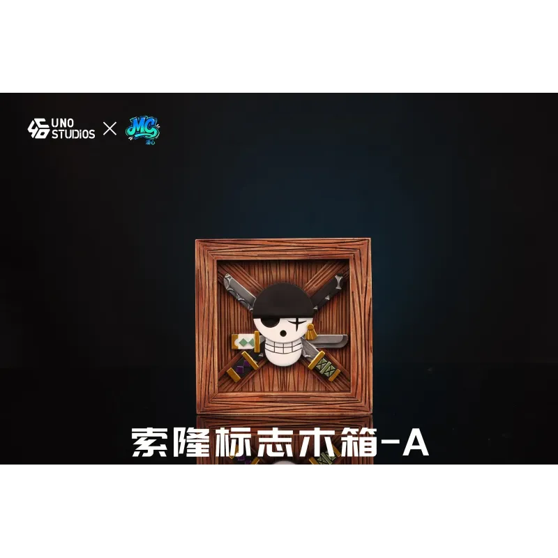 One Piece Logo Wooden Crate Straw Hat Pirates UNO Studio