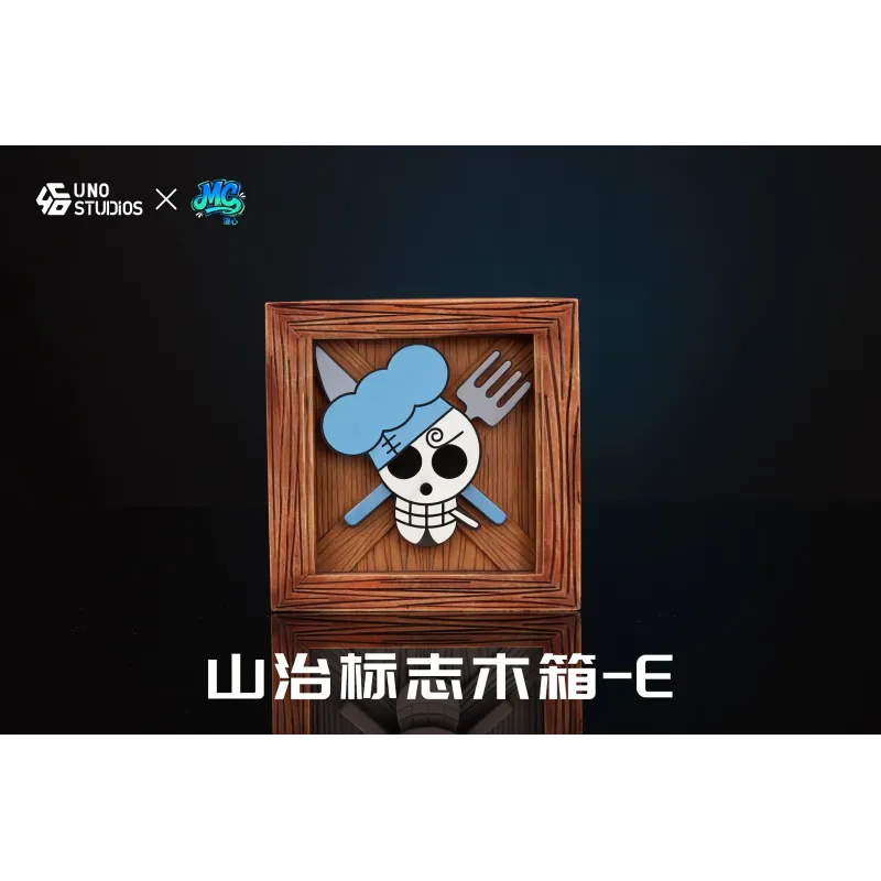 One Piece Logo Wooden Crate Straw Hat Pirates UNO Studio